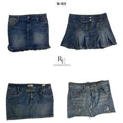Y2K IT Girl Denim Mini Skirts (RE-1572)
