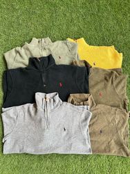 RALPH LAUREN 1/4 ZIP SWEATERS