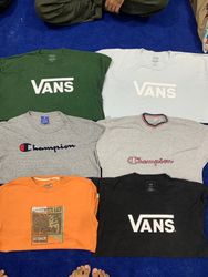 Champion. Vans. Timberland t-shirts