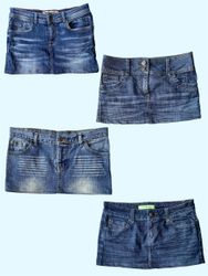 Classic Y2K Pocket Style Denim Mini Skirt (TS-639)