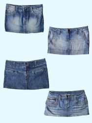 Y2K Clubwear Blue Jean Mini (TS-642)