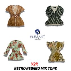 Y2K Retro Wind Mix Tops - EV0747
