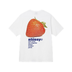 Stussy rework style strawberry white tees
