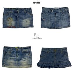 Y2K IT Girl Denim Mini Röcke (RE-1583)