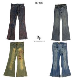Y2K Britney Era Einzigartige Denim Jeans (RE-1585)