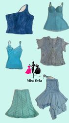 Mix y2k meerblaues Bundle