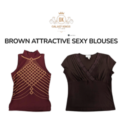 Brown Attractive Sexy Blouses