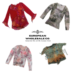 Y2K Italian Fairycore Mesh Tops à Manches Longues ..