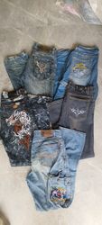 Japanese embroidery jeans