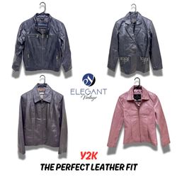 Y2K The Perfect Flayer Fit Leather Jackets- EV0295