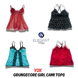Y2K Grungecore Girl Cami Tops - EV0755