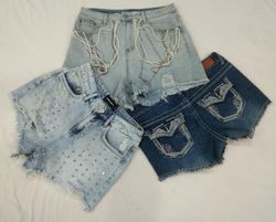 IQ0368 Y2K Mini Pantaloni Corti Eleganti
