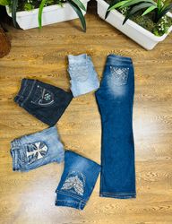 bootcut embroidery jeans