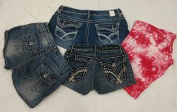 IQ0370 Y2K Grunge Mini Shorts