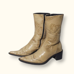 SA#245 Vintage Style Cowboy Ankle Boots