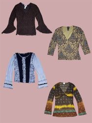 Tops de malla Y2K y boho (TS-647)