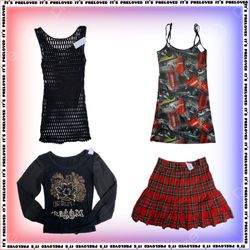 Mix de Tops, Vestidos e Saias em Estilo Grunge Str..