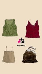 Y2k 20s Bead & Blink Blouse (M-005)