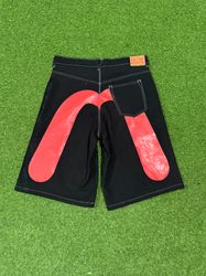 Rework-Stil Evisu schwarze Jorts