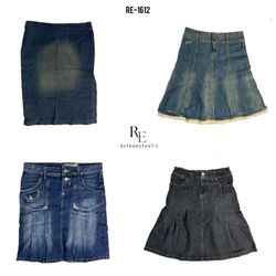 Y2K Britney Era Gonne Midi in Denim (RE-1612)