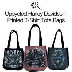 Upcycling Harley Davidson bedruckte T-Shirt Traget..