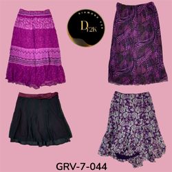 Gonna in Poliestere Viola - Leggera, Fluttuante St..