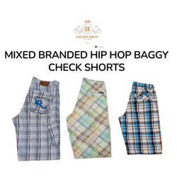 Shorts à carreaux Hip Hop mixtes.
