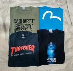 Evisu, Carhartt e t-shirt mix vintage