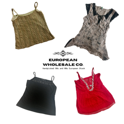 Top de alças Y2K Europeu de Verão (EWC448)