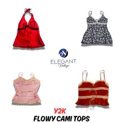 Y2K Fließende Cami Tops - EV0773