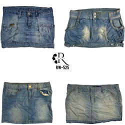 Y2K Britney Era Denim Mini Skirts(Rw-525)