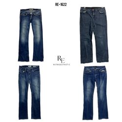 Y2K Unique Denim Flare Jeans (RE-1622)