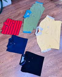 Mix branded collar T-shirts