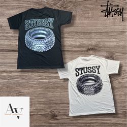 Camisas estilo de neumáticos reeditadas de Stussy
