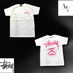 Stussy Neuinterpretation Stil schwarz-weiß doppelt..