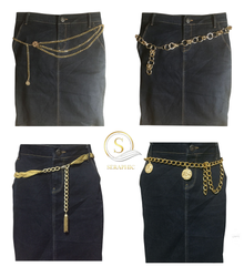 Y2K Golden Chain Belts