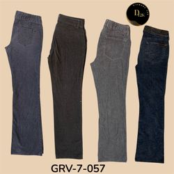 Pantalons en velours côtelé gris – Style vintage Y..