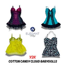Y2K Cotton Candy Cloud Cami Tops - EV0334