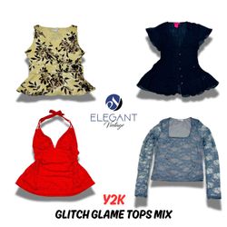 Y2K Glitch Glame Tops Mix - EV0345