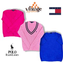VPX45 Ralph Lauren  & Tommy Hilfiger Cable Knit Qu..