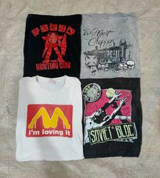 camisetas de mezcla de música, banda y vintage