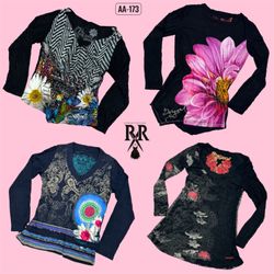 European Graphic Full Sleeve Mix Tops Ft. Desigual..