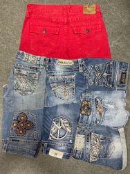 Miss me True Religion Rock Revival Shorts