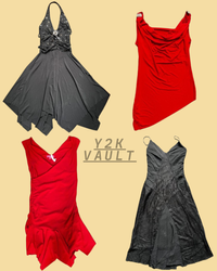 Robe Y2k Vault noire et rouge (YV-231)