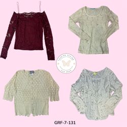 Y2K Dream Lace | Vintage Long Sleeve Top (GRF-7-13..