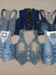 HD1053 Gilet en denim pour femmes Y2K