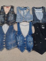 HD1052 Gilets en denim pour femmes Y2K
