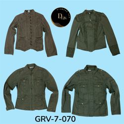Y2K Green Cotton Jacket for Women – Vintage 2000s ..