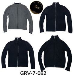 Pull en maille à double fermeture éclair Y2K pour ..