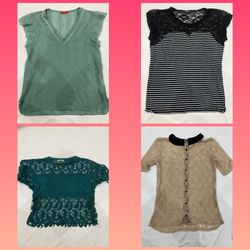 Vintage half sleeves party tops
